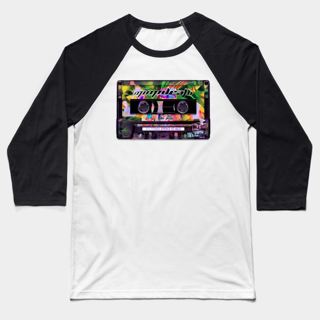 Mimideath Cassette Baseball T-Shirt by Big Tees